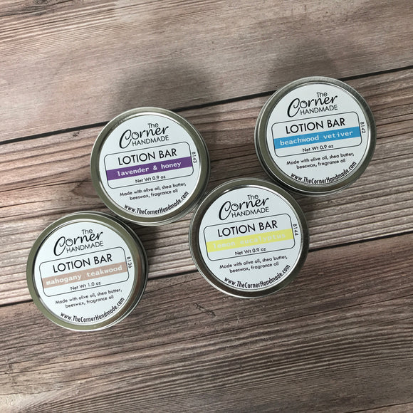 Solid Lotion Bar 4 Pack by The Corner Handmade